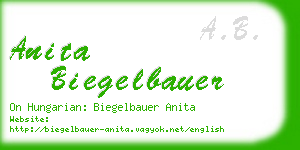 anita biegelbauer business card